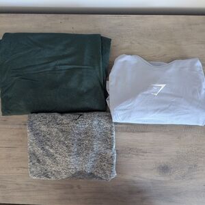 Gymshark Light Gray Activewear Top